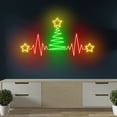 thumbnail image 1 of Craftnamesign Christmas Tree Heartbeat Neon Light Sign, Xmas Decor, Christmas Tree Wall Sign, 1 of 5