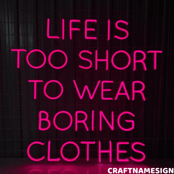 Craftnamesign Clothes Shop Neon Sign, Clothing Store Wall Decor, Boutique Wall Art
