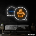 thumbnail image 1 of Craftnamesign Coffee Chat Neon Sign, Coffee Shop LED Sign, Coffee Decor, 1 of 4