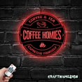 thumbnail image 1 of Craftnamesign Coffee and Tea Metal Sign LED Light, Coffee Sign, Coffee Shop Decor, 1 of 5