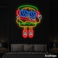 thumbnail image 1 of Craftnamesign Cool Burger Neon Sign, Burger Restaurant Decor, Burger Signs, 1 of 4