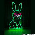 thumbnail image 1 of Craftnamesign Cool Rabbit Neon Sign, Bar Pub Wall Decor, Kids Zone Wall Art, 1 of 5