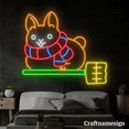thumbnail image 1 of Craftnamesign Corgi Witch Neon Sign for Bedroom Kid Room Wall Decor, 1 of 5