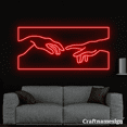 thumbnail image 1 of Craftnamesign Couple Hand Neon Sign for Living Room Bedroom Wall Decor, 1 of 5