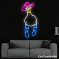 thumbnail image 1 of Craftnamesign Cowboy Duck Neon Sign for Bedroom Men Cave Kid Room Wall Art, 1 of 4