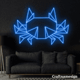 thumbnail image 1 of Craftnamesign Crab Geometric LED Light Neon Sign for Seafood Restaurant Bedroom Wall Decor, 1 of 5