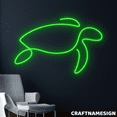 thumbnail image 1 of Craftnamesign Turtle Line Art Neon Sign, Minimalist Wall Art, Living Room Wall Decor, 1 of 3