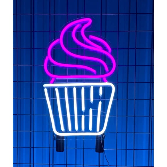 Craftnamesign Cupcake Neon Sign, Bakery Store Decor, Bakery LED Signage, Cake Shop Signs