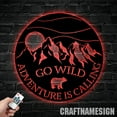 thumbnail image 1 of Craftnamesign Custom Adventure Is Calling Hiking, Mountain Forest Metal LED Light, Hiker Gifts, 1 of 5