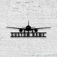 thumbnail image 1 of Craftnamesign Custom Airplane Metal Wall Art LED Light, Pilot Name Sign, Plane Wall Sign, 1 of 5