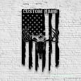 thumbnail image 1 of Craftnamesign Custom American Deer Hunting Metal Wall Art LED Light, Head Skull Hunter Name Sign, 1 of 5