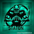 thumbnail image 1 of Craftnamesign Custom American Football Player Metal Sign Led Lights, Custom Us Player Lover Sign, 1 of 3