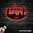 thumbnail image 1 of Craftnamesign Custom Atlanta Skyline Metal Sign LED Light, American Football Sign, Football Decor, 1 of 5
