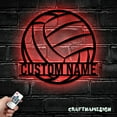 thumbnail image 1 of Craftnamesign Custom Ball Volleyball Metal Wall Art LED Light, Custom Volleyball Player Name Sign, 1 of 5