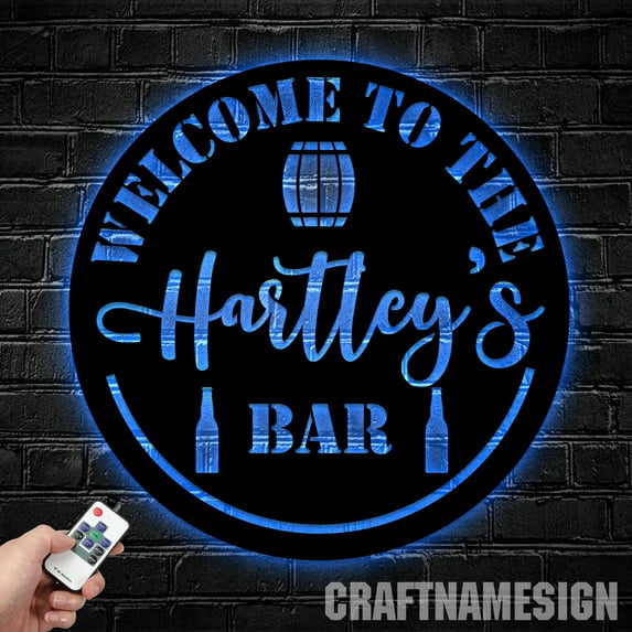 Craftnamesign Custom Bar Pub Metal Art, Beer Club Gift