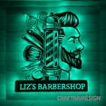 thumbnail image 1 of Craftnamesign Custom Barber Shop Metal Sign LED Light, Hairdresser Name Sign, Hairstylist Gifts, 1 of 5