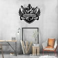 thumbnail image 1 of Craftnamesign Custom Barber Shop Metal Wall Art LED Light, Barber Shop Name Decor, 1 of 5