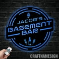 thumbnail image 1 of Craftnamesign Custom Basement Bar Metal Wall Art, Personalized Home Bar Name Sign, 1 of 5
