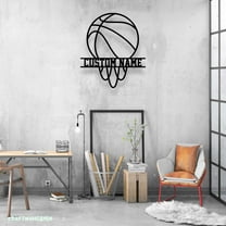 Craftnamesign Custom Basketball Metal Wall Art LED Light, Personalized Sport Player Name Sign