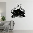 thumbnail image 1 of Craftnamesign Custom Beer Metal Wall Clock For Man Cave Pub Bar Decor, Alcohol Wall Art, 1 of 4