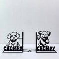 thumbnail image 1 of Craftnamesign Custom Bichon Frise Dog Metal Bookend, Cute Dog Book Stoppers for Library, Office, 1 of 3