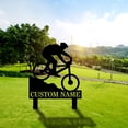 thumbnail image 1 of Craftnamesign Custom Biker Grave Markers Garden Metal Stake, Memorial Cemetery Garden Sign, 1 of 4