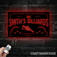 thumbnail image 1 of Craftnamesign Custom Billiards Metal LED Light, Custom Snooker Player Name Sign, Pool Club Decor, 1 of 5