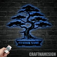 thumbnail image 1 of Craftnamesign Custom Bonsai Garden Metal Wall Art LED Light, Personalized Name Sign, 1 of 5