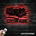 thumbnail image 1 of Craftnamesign Custom US Skid Steer Driver Metal Wall Art LED Light, Custom Skidsteer Name Sign, 1 of 5