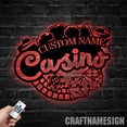 thumbnail image 1 of Craftnamesign Custom Casino Metal Wall Art LED Light, Playing Cards Sign, Custom Poker Name Sign, 1 of 5
