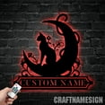 thumbnail image 1 of Craftnamesign Custom Cat On The Moon Metal Wall Art Led Light, Moon Cat Sign, Cat Lover Gifts, 1 of 5