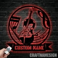 thumbnail image 1 of Craftnamesign Custom Cello Metal Wall Art LED Light, Custom Cello Player Name Sign, 1 of 5