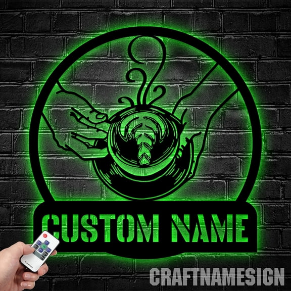 Craftnamesign Custom Coffee Bar Latte Art Metal Art, Personalized Bartender Name Sign