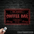 thumbnail image 1 of Craftnamesign Custom Coffee Bar Metal Sign LED Light, Coffee Sign, Coffee Store Decor, 1 of 5