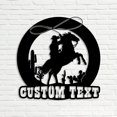 thumbnail image 1 of Craftnamesign Custom Cowboy Metal Wall Art LED Light, Custom Cowboy Name Sign, 1 of 5