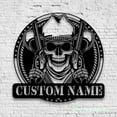 thumbnail image 1 of Craftnamesign Custom Cowboy Skull Metal Wall Art LED Light, Western Cowboy Sign, Skull Decor, 1 of 5