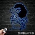 thumbnail image 1 of Craftnamesign Custom Curvy Woman With Afro Hair Metal Wall Art LED Light, 1 of 5