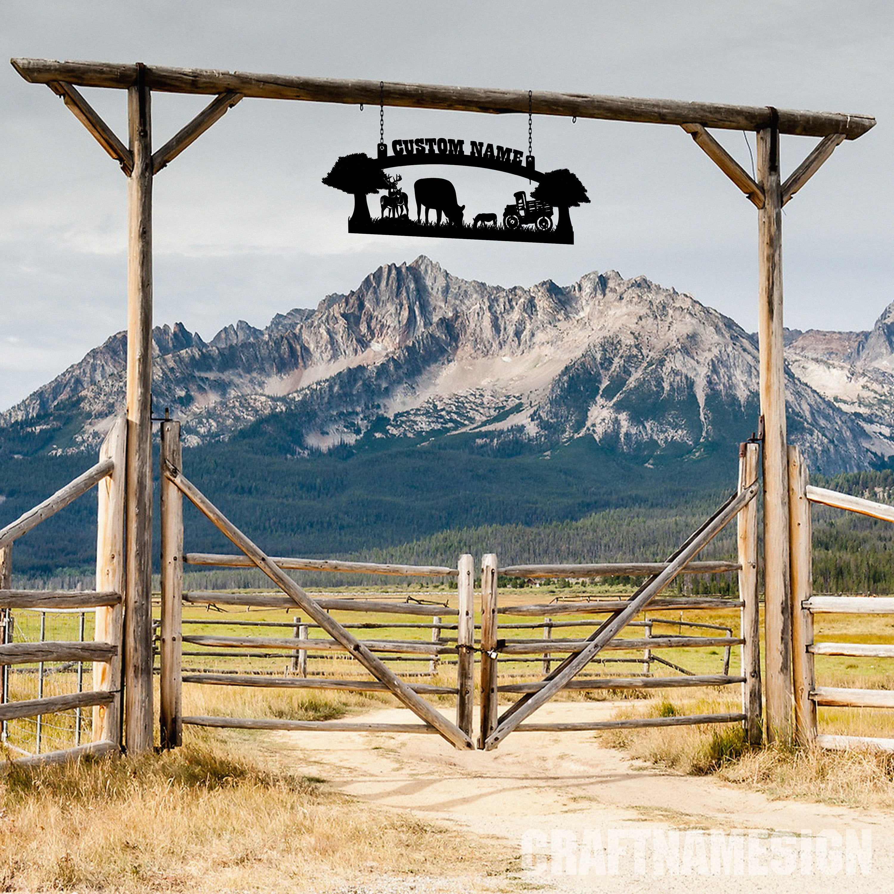Craftnamesign Custom Custom Ranch House Metal Sign, Metal Sign Outdoor ...