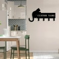 thumbnail image 1 of Craftnamesign Custom Cute Cat Metal Key Holder, Cat Lover Sign, Cat Metal Coat Rack, Cat Wall Decor, 1 of 5