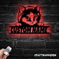 thumbnail image 1 of Craftnamesign Custom Cute Cat Metal Sign LED Light, Cute Kitten Sign, Cat Wall Decor, Cat Sign, 1 of 5