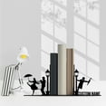 thumbnail image 1 of Craftnamesign Custom Dance Metal Bookends for Shelves, Book Holder for Office, 1 of 4