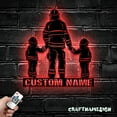 thumbnail image 1 of Craftnamesign Custom Daughter Father Son Firefighter Metal Wall Art Light, Custom Fireman Name Sign, 1 of 5