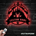 thumbnail image 1 of Craftnamesign Custom Deer Duck Hunting Metal Wall Art LED Light, Personalized Hunter Name Sign, 1 of 5