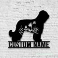 thumbnail image 1 of Craftnamesign Custom FLoral Briard Metal Wall Art LED Light, Briard Dog Name Sign, Briard Decor, 1 of 5