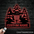 thumbnail image 1 of Craftnamesign Custom Disc Golf Player Metal LED Light, Custom Disc Golfer Name Sign, Home Decor, 1 of 5
