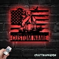 thumbnail image 1 of Craftnamesign Custom Dog Hunting Metal Wall Art LED Light, Dog Hunting Sign, Dog Wall Decor, 1 of 5