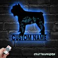 thumbnail image 1 of Craftnamesign Custom FLoral Bouviers des Flandres Metal Wall Art LED Light, 1 of 5