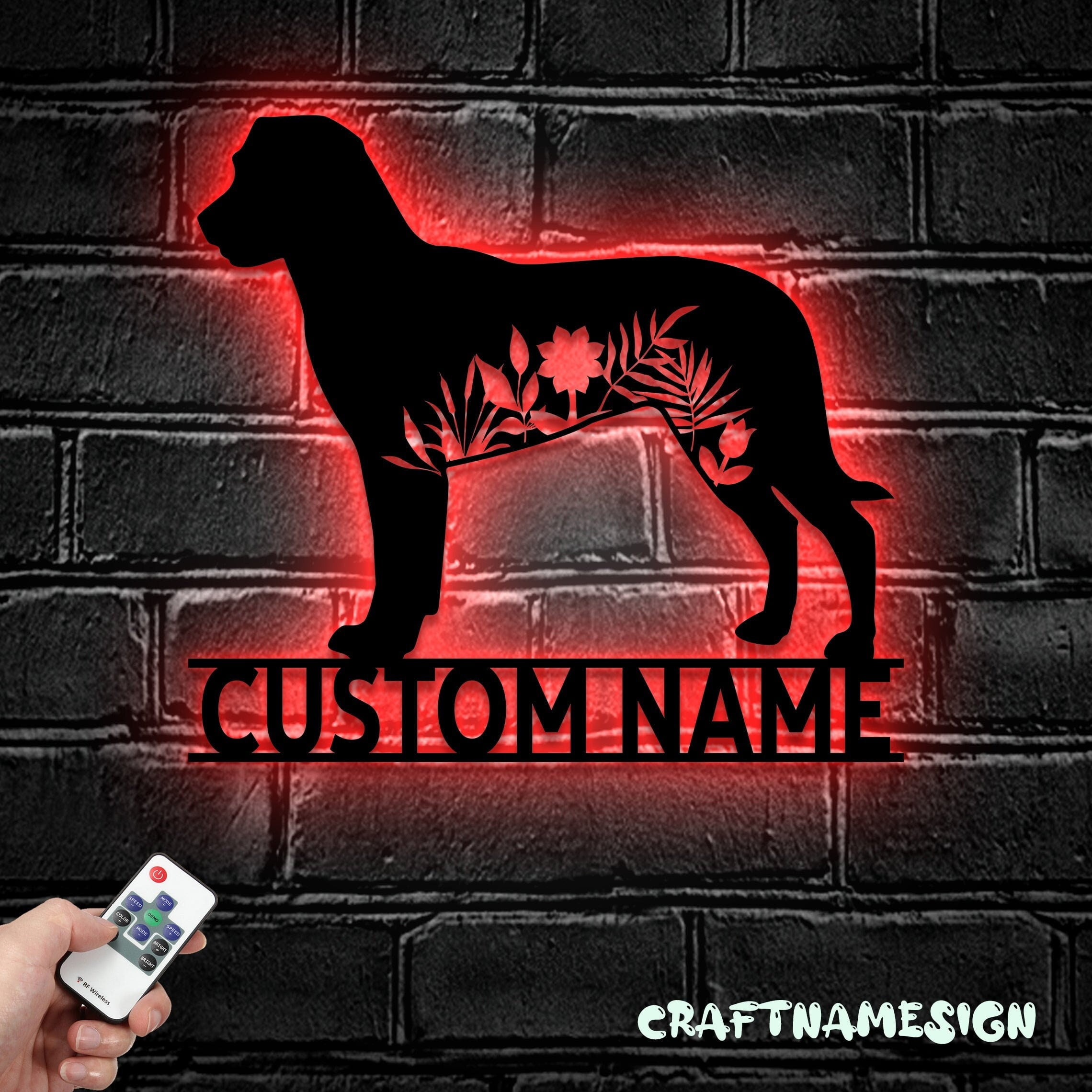 Craftnamesign Custom FLoral Entlebucher Mountain Metal Wall Art ...