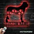 thumbnail image 1 of Craftnamesign Custom FLoral Mastiff Metal Wall Art, Personalized Flower Dog Lover Name Sign, 1 of 5