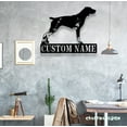 thumbnail image 1 of Craftnamesign Custom FLoral Pointer Dog Metal Wall Art LED Light, Flower Dog Lover Name Sign, 1 of 5
